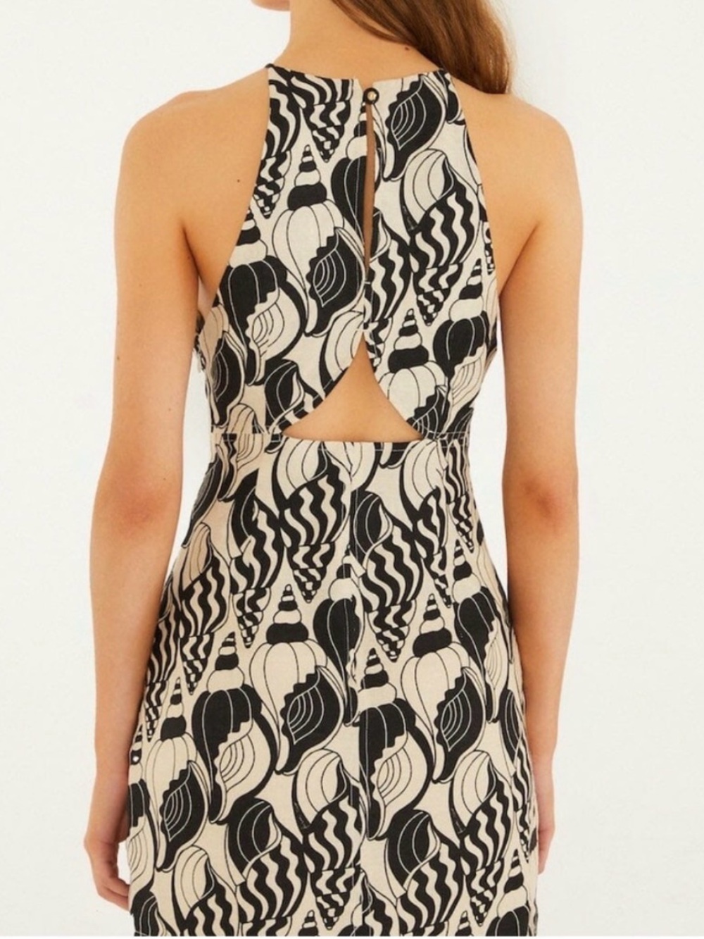FARM Rio Black & White Cutout Halter Mini Dress - Picture 6 of 6